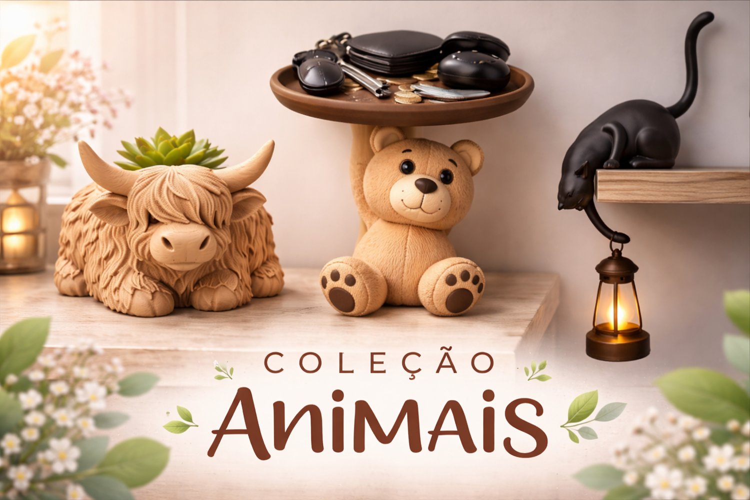 Coleção animais decorativos