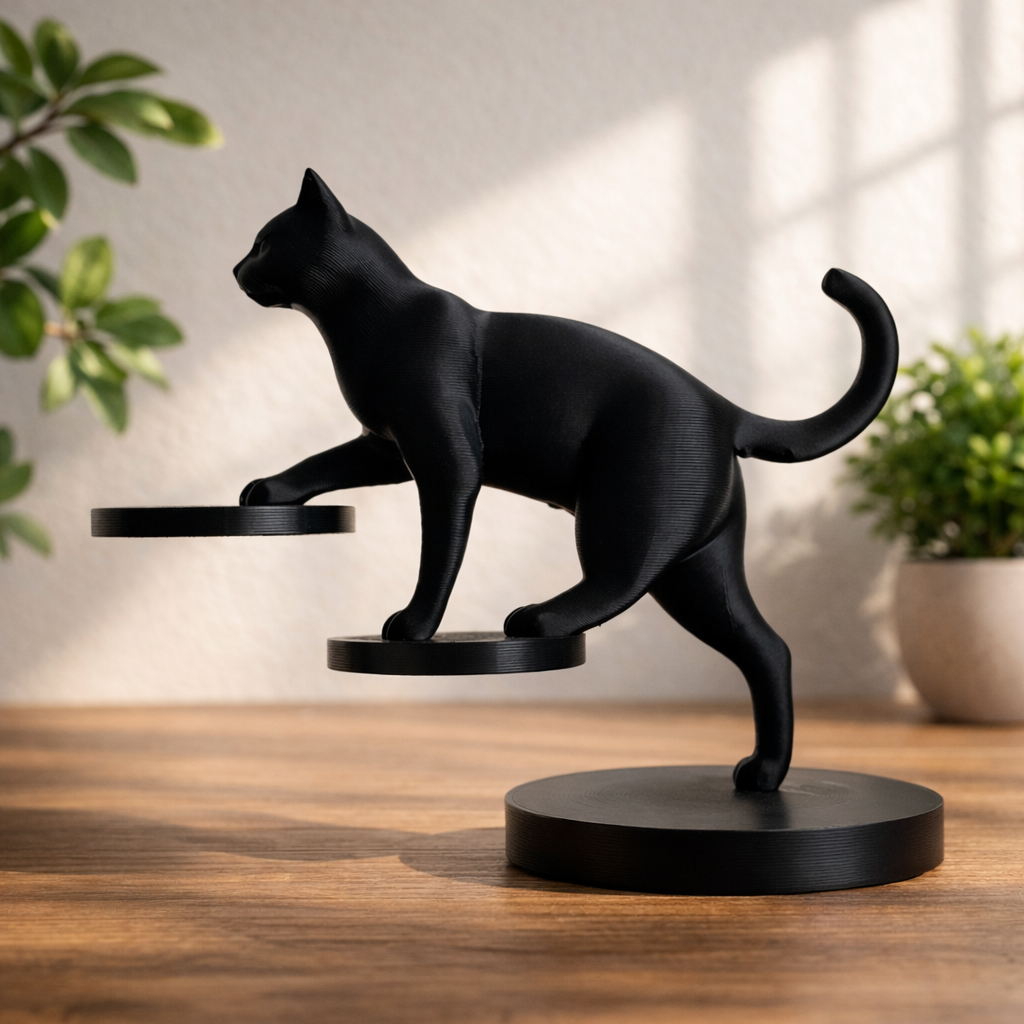 Escultura Decorativa de Gato